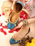 Neela Amber Shell Embellished Punjabi Jutti